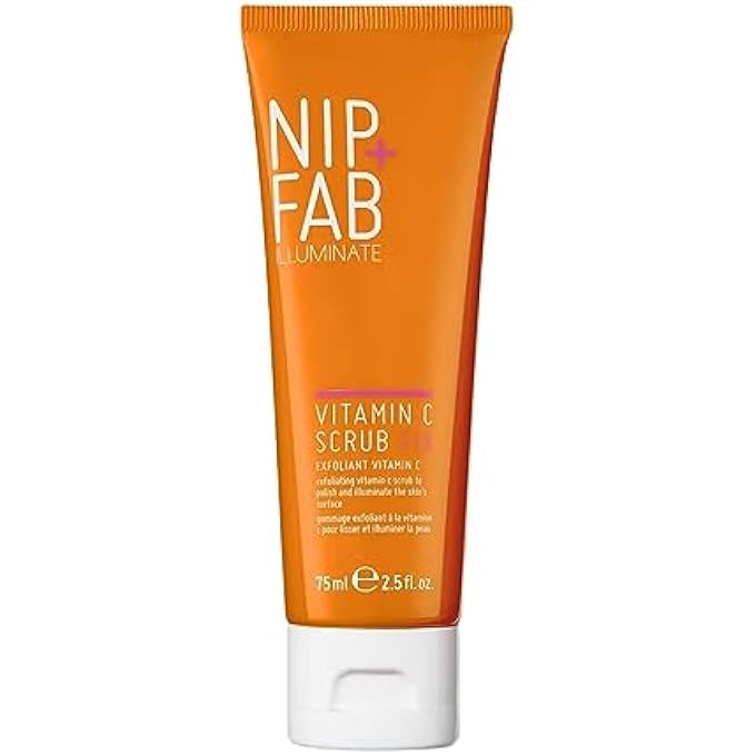 NIP+FAB NIPFA VITAMIN C FIX SCRUB FOR FACE WITH COCONUT OIL AND COFFEE SEED CLEANSING EXFOLIATING FACIAL CLEANSER FOR SKIN BRIGHTENING FINE LINES AND WRINKLES, 75 ML 2.5 FL OZ, MULTICOLOR (SKVTCSCR) - Image 1